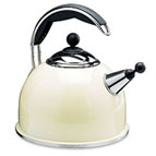 AGA Cream Whistling Kettle - 2 Litre Enamel Stainless Steel AGA Cream Whistling Kettle - 2 Litre Enamel Stainless Steel
